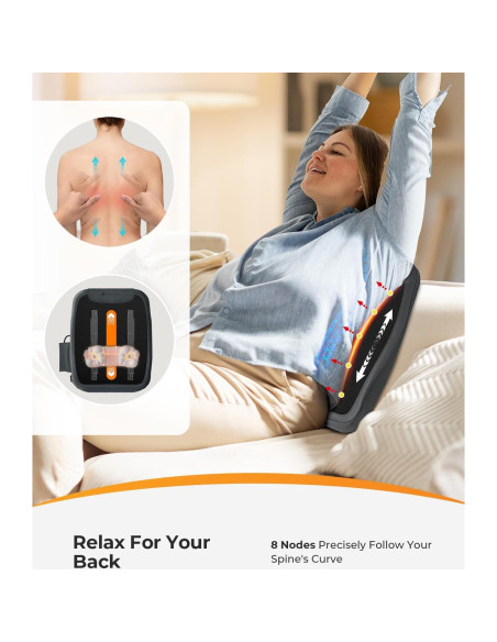 Masajeador de Espalda Shiatsu CooCoCo con Calor 4D Masajeador de Espalda Shiatsu CooCoCo con Calor 4D