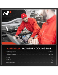Ventilador de Refrigeración A-Premium para Toyota Prius 2016-2020 2