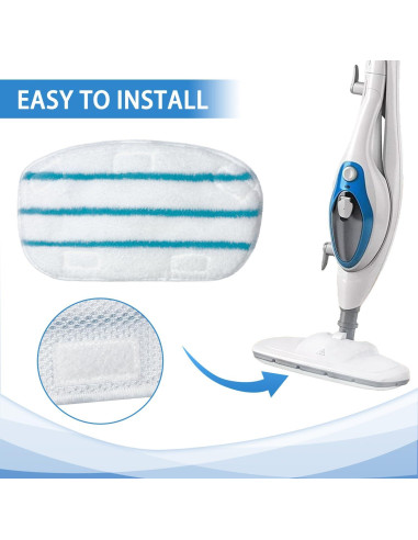 Paños de Mopa a Vapor JIUMEE Compatibles PurSteam 10-en-1 8pcs