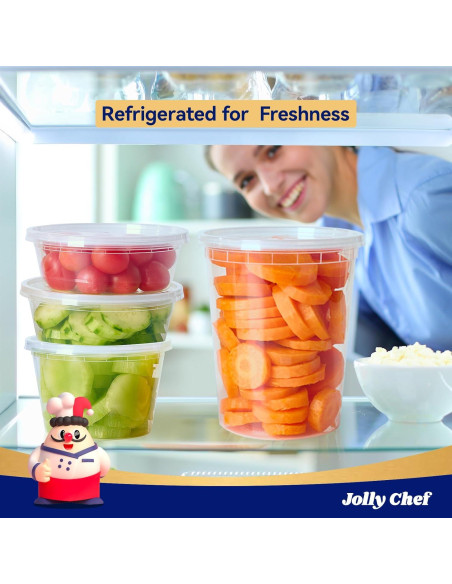 Contenedores de Almacenamiento JOLLY CHEF 48 Juegos 3 Tamaños Contenedores de Almacenamiento JOLLY CHEF 48 Juegos 3 Tamaños