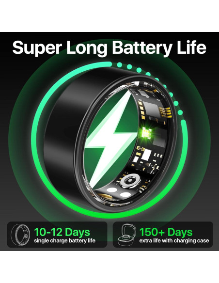 Anillo Inteligente de Fitness Kuinha SR2023 - Monitoreo Salud y Sueño Anillo Inteligente de Fitness Kuinha SR2023 - Monitoreo Salud y Sueño