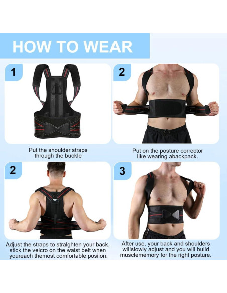 Corrector de Postura CALVINER Faja Ajustable XX-Large 105-115cm Corrector de Postura CALVINER Faja Ajustable XX-Large 105-115cm
