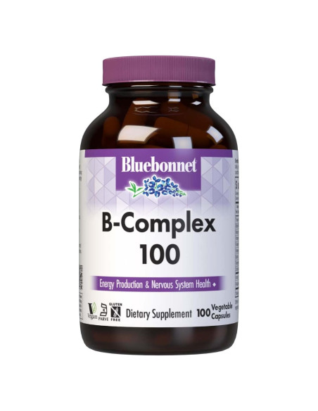 Complejo B Bluebonnet Nutrition 100 Cápsulas Veganas Sin Sabor Complejo B Bluebonnet Nutrition 100 Cápsulas Veganas Sin Sabor