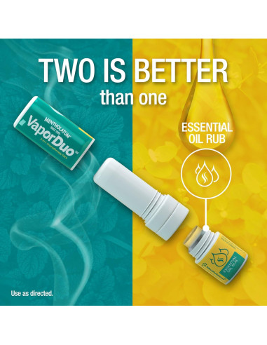 Inhalador de Vapor Mentholatum Duo 2-en-1 Alivio Nasal