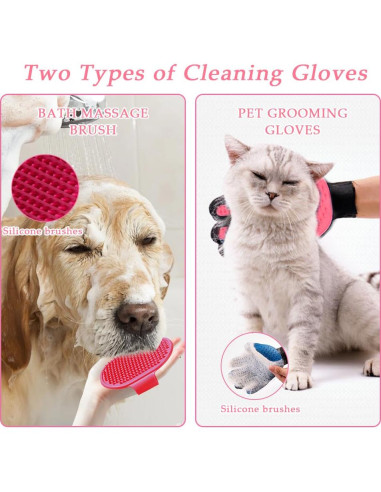 Kit de Cepillos para Mascotas SEILETOO 10 Piezas Cuidado Completo