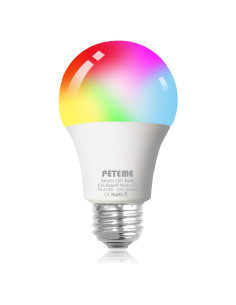 Bombilla Inteligente LED RGB WiFi Peteme E26 60W 1 Paquete