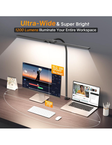 Lámpara de Escritorio LED Syrinx LDL022 - Brazo Flexible, 50 Modos