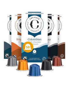 Cápsulas de Café Orgánico Cru Kafe - 50 Unidades Compatibles Nespresso
