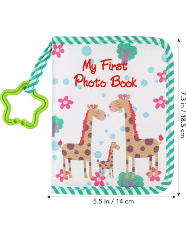 Álbum de Fotos de Bebé NUOBESTY Verde 30 Páginas Tela