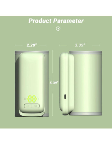 Calentador de Biberones Portátil USB 6000mAh con Pantalla LCD