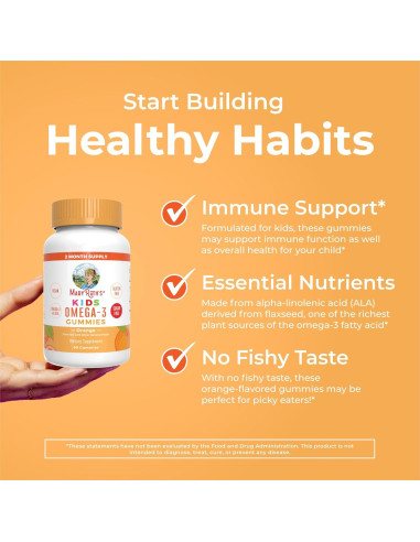 Gominolas Veganas Omega 3 MaryRuth para Niños 60 Unidades