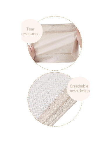 Cubos de Empaque DIMJ 8 Piezas Nylon Beige para Viaje