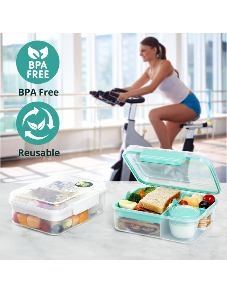 Contenedor de Almuerzo Bento ANDMOON 55.75 oz Verde Menta Contenedor de Almuerzo Bento ANDMOON 55.75 oz Verde Menta
