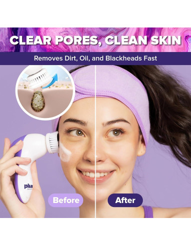 Cepillo Facial Eléctrico Clio 8216B Limpiador de Poros 1 Cuenta