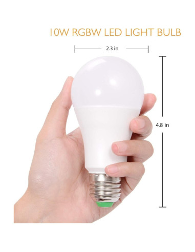 Bombilla LED RGBW SUNNEST 10W E26 820LM Regulable con Control Remoto