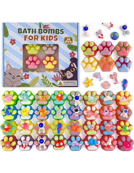 Bombas de Baño Yekery con Juguete Sorpresa - Paquete de 32 Bombas de Baño Yekery con Juguete Sorpresa - Paquete de 32