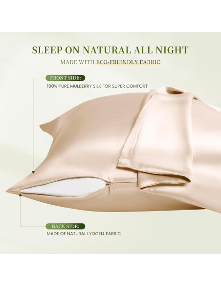 Funda de Almohada de Seda de Morera THXSILK Queen 2 Piezas Funda de Almohada de Seda de Morera THXSILK Queen 2 Piezas
