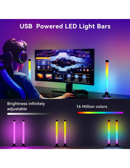 Barra de Luz LED Inteligente Ledagic 32.5cm RGB USB Control Remoto Barra de Luz LED Inteligente Ledagic 32.5cm RGB USB Control Remoto