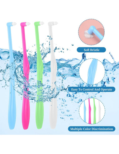 8 Cepillos de Dientes Ortodónticos YBEATY Punta Pequeña