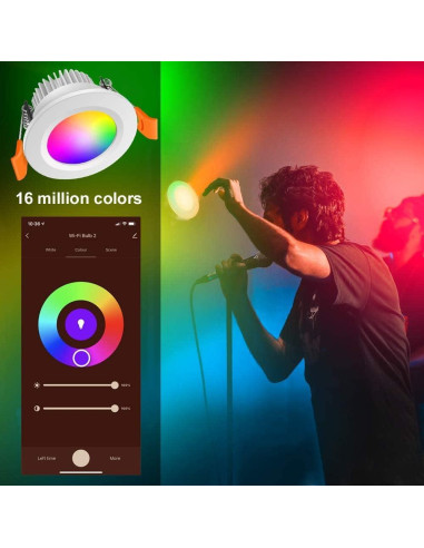 Luz empotrada LED inteligente YGS-Tech 5W RGB WiFi 2700-6500K