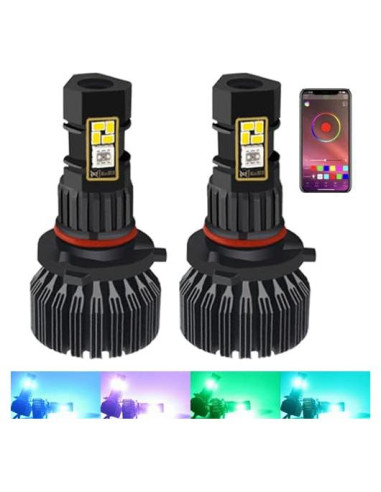 Bombillas LED de Niebla Multicolor HNNUY 9005 9006 1800LM