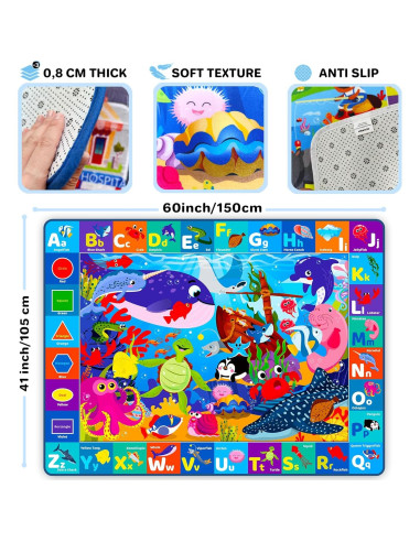 Manta de Juego para Bebés QUOKKA 150x112 cm + Tarjetas CVC