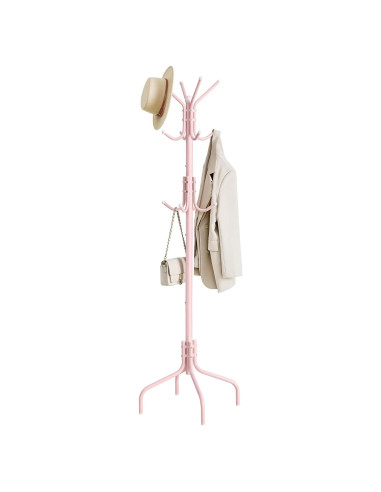 Perchero Independiente SONGMICS Rosa Gelatina 12 Ganchos Metal