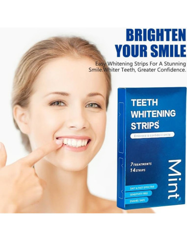 Tiras Blanqueadoras de Dientes OHOO - 14 Tiras Menta