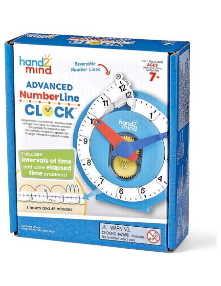 Reloj de Enseñanza Analógico hand2mind para Niños - Juego de 1 Reloj de Enseñanza Analógico hand2mind para Niños - Juego de 1