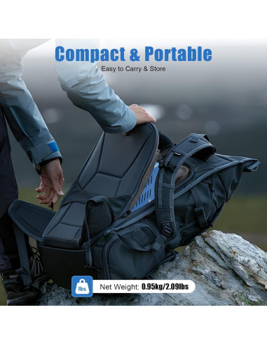 Generador Manual de Manivela LIAPDG 20W USB Portátil Azul