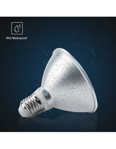 Lámpara LED PAR30 30W RGB Impermeable con Control Remoto - 2 Piezas