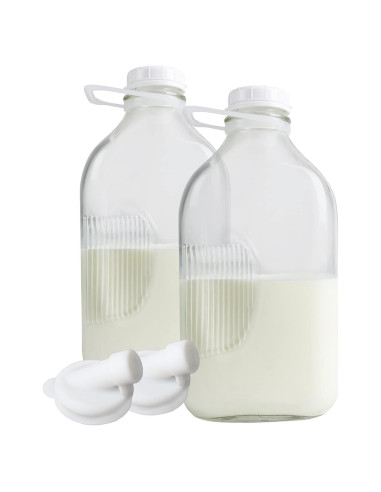 Botellas de Vidrio Reutilizables The Dairy Shoppe 64 oz - 2 Piezas