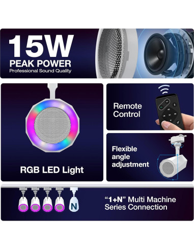 Altavoz Bluetooth Gsou con Luz RGB y Control Remoto 12W