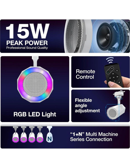 Altavoz Bluetooth Gsou con Luz RGB y Control Remoto 12W Altavoz Bluetooth Gsou con Luz RGB y Control Remoto 12W
