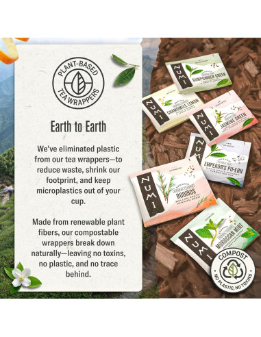 Té Herbal Orgánico Numi Menta Marroquí 100 Bolsitas