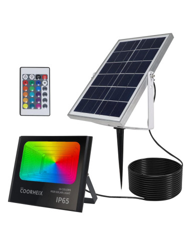 Luces de Inundación Solar RGBW XIEGAO 40W IP65 para Exteriores