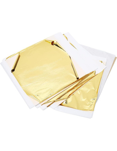Papel de Foil Dorado Grande 100pcs para Manualidades DIY