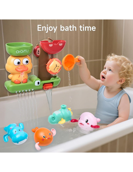 Juguetes de baño OR OR TU 4 Piezas Engranajes Giratorios 18M+ Juguetes de baño OR OR TU 4 Piezas Engranajes Giratorios 18M+