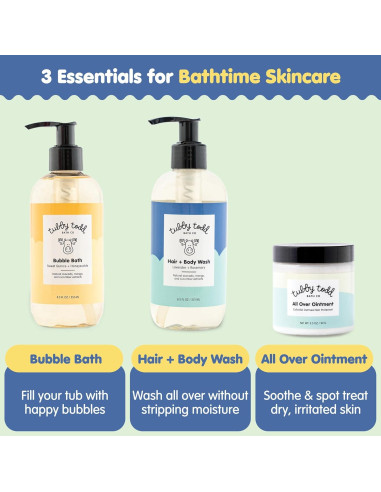 Set de Regalo Tubby Todd para Baño de Bebé - Jabón 240ml, Ungüento 100ml