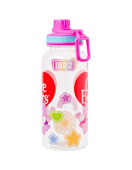 Botella de Plástico Silver Buffalo Care Bears 0.95L con Stickers Botella de Plástico Silver Buffalo Care Bears 0.95L con Stickers