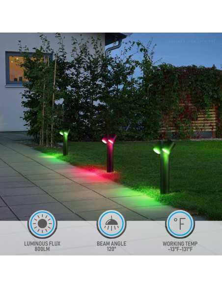 Luces de Camino Inteligentes LEONLITE RGB 12V-24V 800LM - Paquete de 4 Luces de Camino Inteligentes LEONLITE RGB 12V-24V 800LM - Paquete de 4