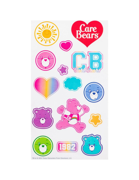 Botella de Plástico Silver Buffalo Care Bears 0.95L con Stickers Botella de Plástico Silver Buffalo Care Bears 0.95L con Stickers