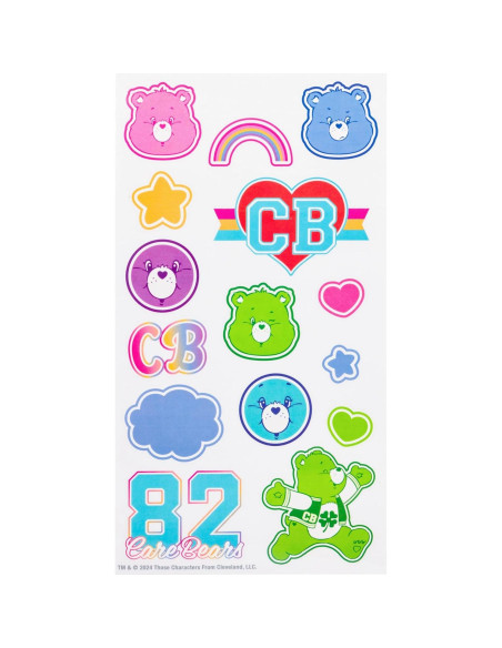 Botella de Plástico Silver Buffalo Care Bears 0.95L con Stickers Botella de Plástico Silver Buffalo Care Bears 0.95L con Stickers