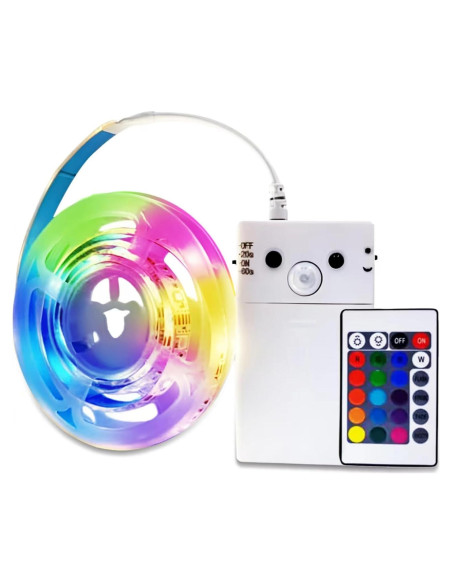Luces de tira LED con sensor de movimiento Litupshow 1.49m RGBW Luces de tira LED con sensor de movimiento Litupshow 1.49m RGBW
