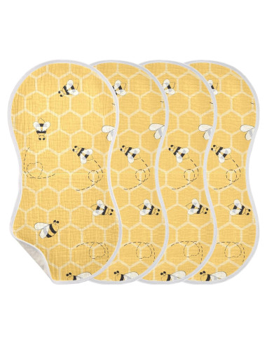 Pañales de Algodón YYZZH Linda Abeja 4 Piezas 56x28 cm
