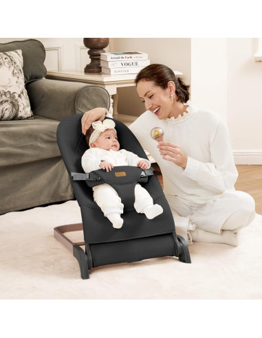 Columpio Plegable para Bebés Taylengrow - 3 Alturas Ajustables, Algodón Suave