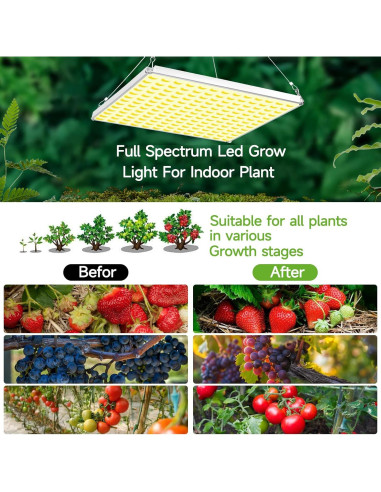 Luz de Cultivo LED 40W CUPAN Espectro Completo para Plantas