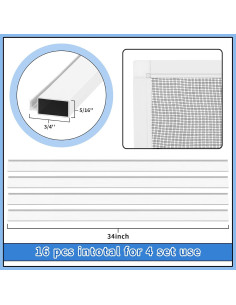 Kit de Pantalla de Ventana DIY Yaocom 81.28 cm x 81.28 cm 2