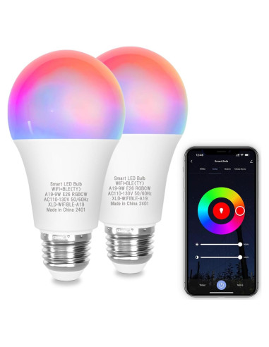 Bombilla Inteligente ORALUCE A19 E26 LED 9W Multicolor 900 Lúmenes