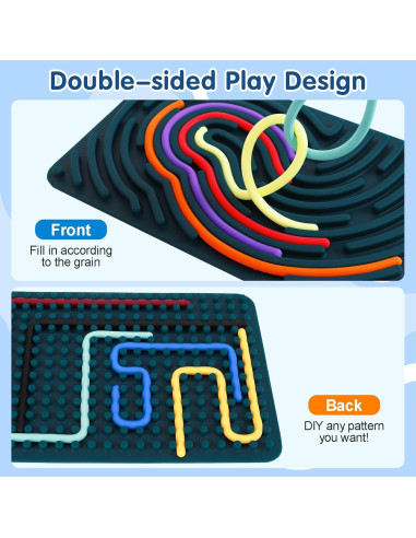 Tablero de Actividad Sensorial FIIOEOY 2PCS Verde y Azul